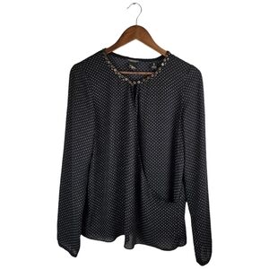 Scotch & Soda Lightweight Polka Dot Blouse Sz 6